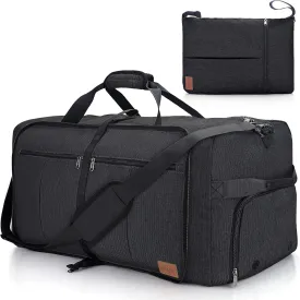 100L Travel Duffle Bag for Men, Urtala 32 Large Duffle Bag for Traveling with Shoe Compartment, Foldable Travel Duffel Bag Weekender Bag Gym Bag for Men Women Waterproof & Tear Resistant (Black)