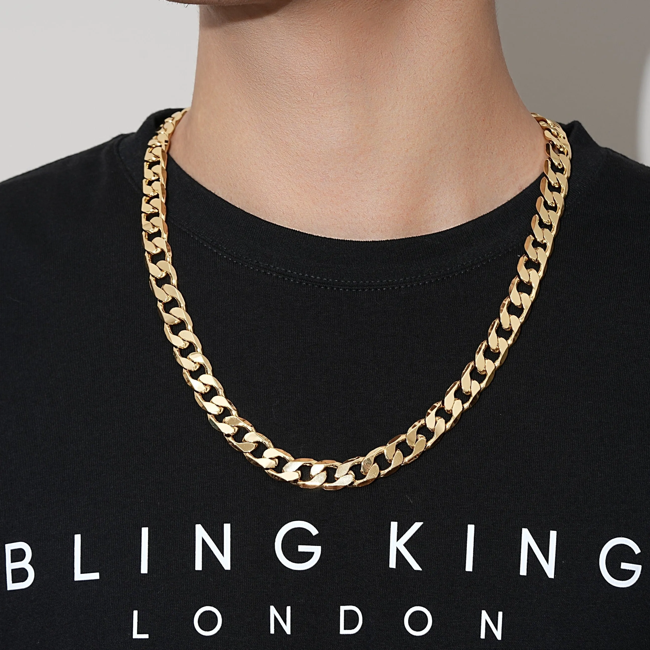 12mm Gold Filled Bonded Cuban Curb Chain 24 Inches