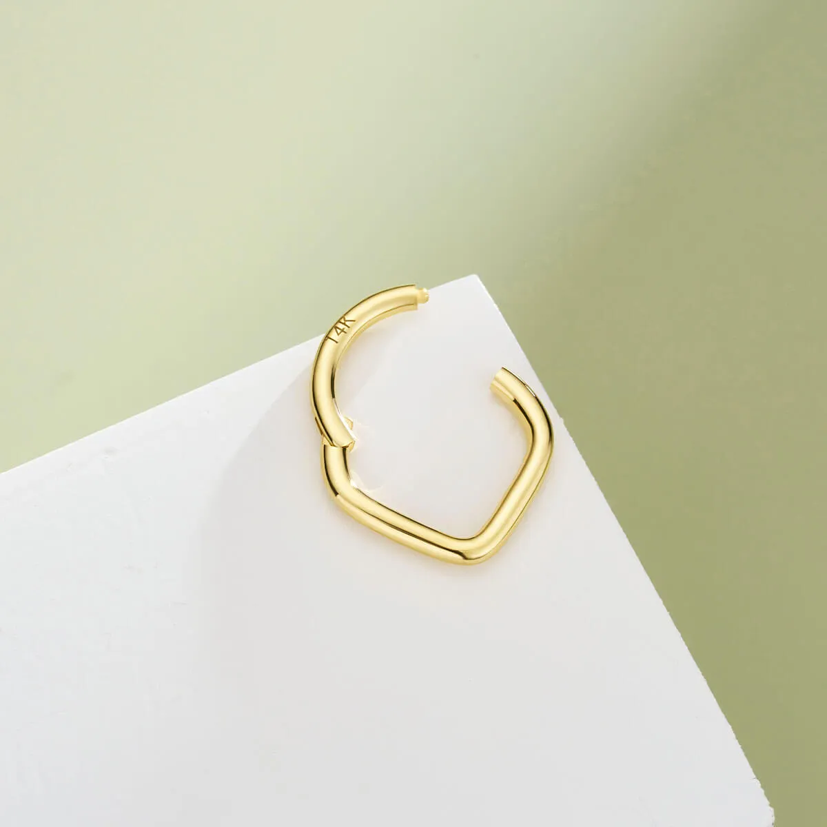 14K Solid Gold V-Shape Septum Ring
