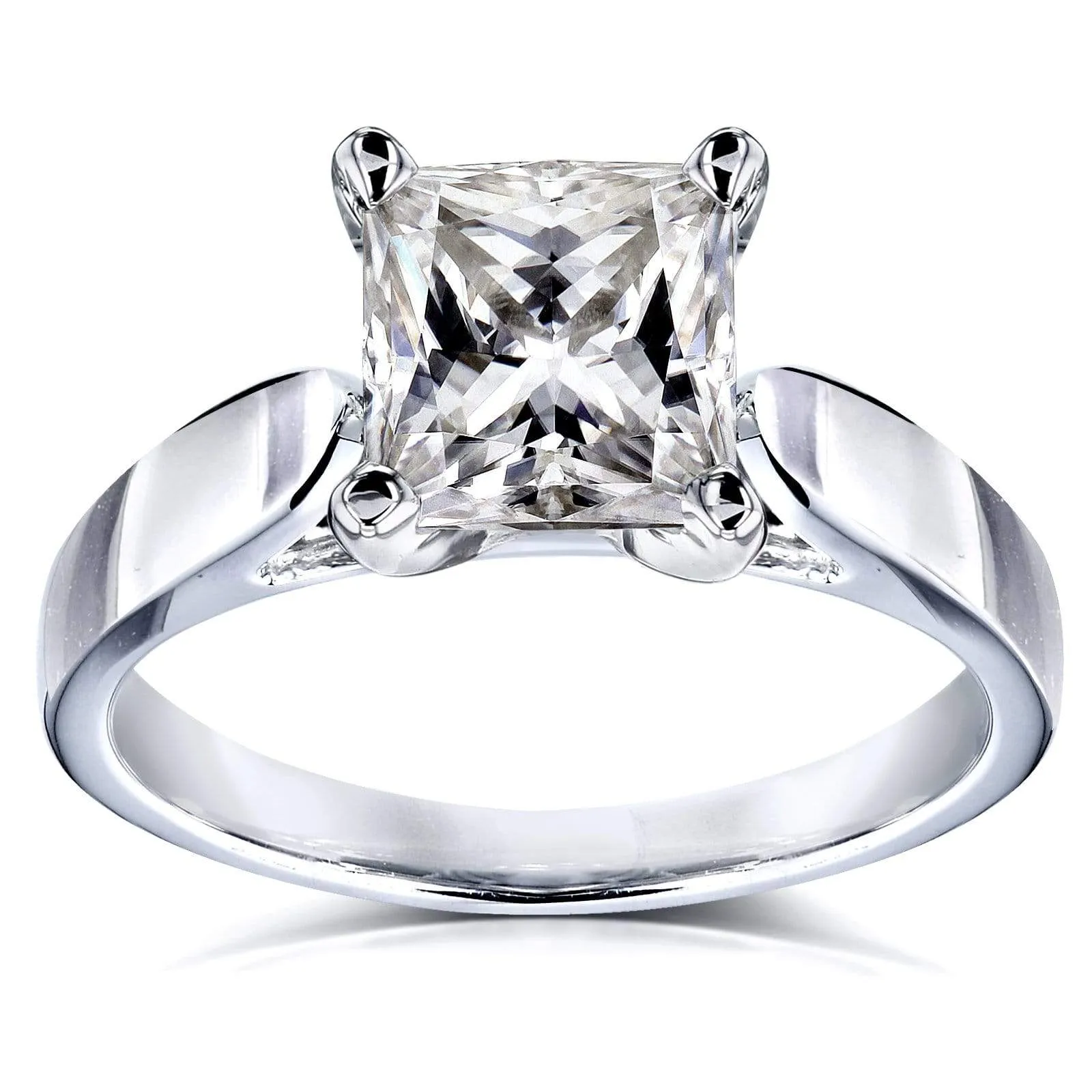 1.5ct Princess Moissanite Solitaire Ring