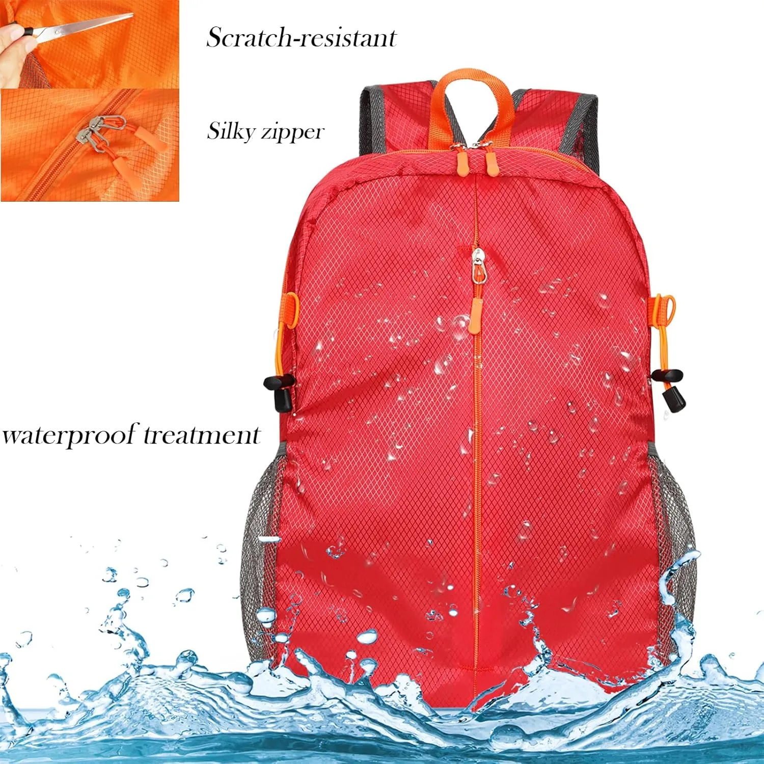 15L Lightweight Packable Backpack, Foldable Hiking Bag, Travel Backpack for Women Man, Waterproof Outdoor Camping Day Pack, Sky-blue
