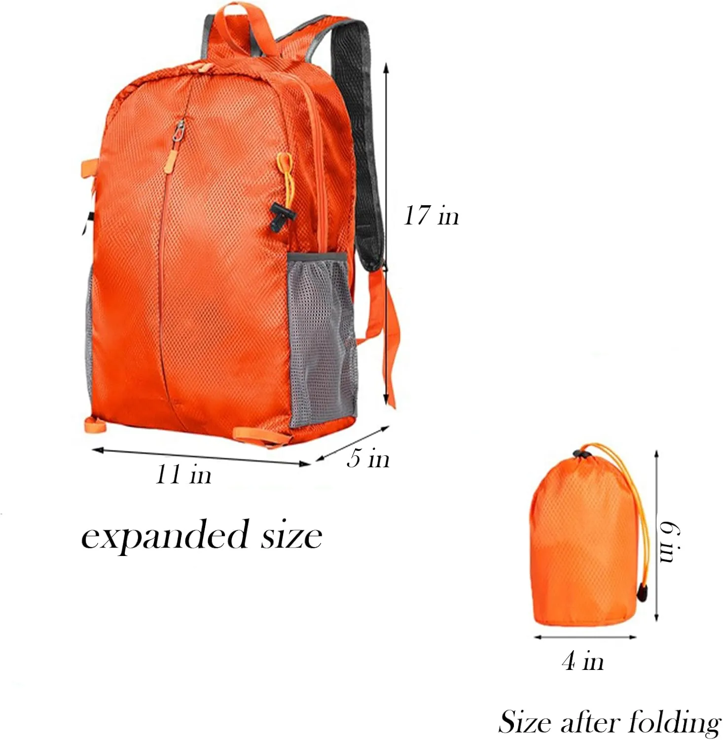 15L Lightweight Packable Backpack, Foldable Hiking Bag, Travel Backpack for Women Man, Waterproof Outdoor Camping Day Pack, Sky-blue