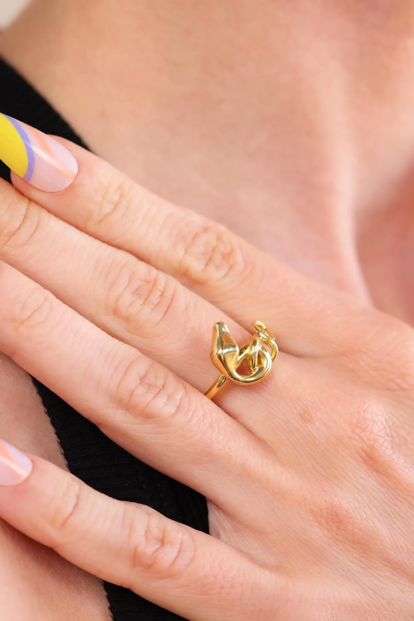 18k Yellow Gold Snake Ring