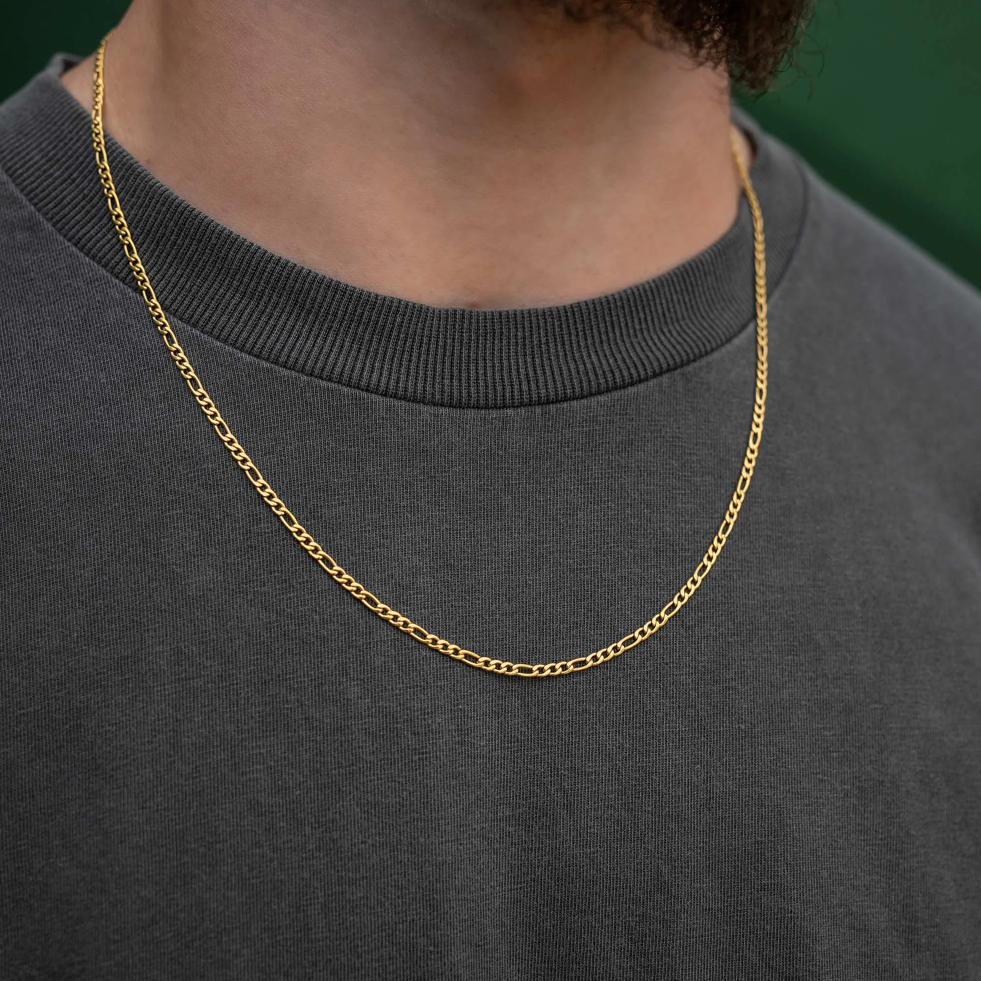 2.9mm Figaro Chain (Gold)