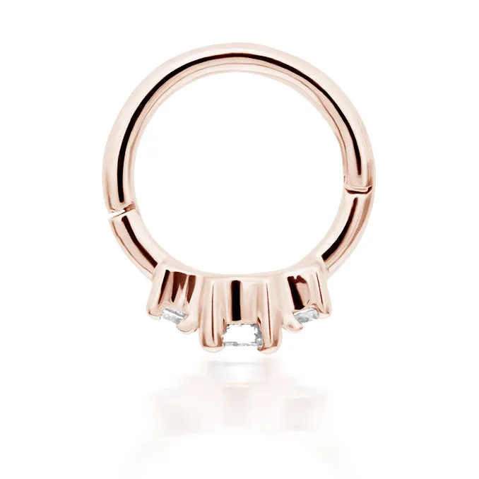 2mm Diamond Princess Earring by Maria Tash in Rose Gold