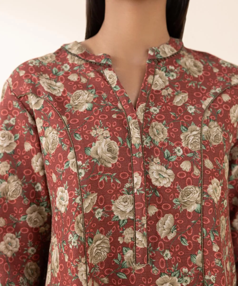 3 Piece - Printed Khaddar Suit