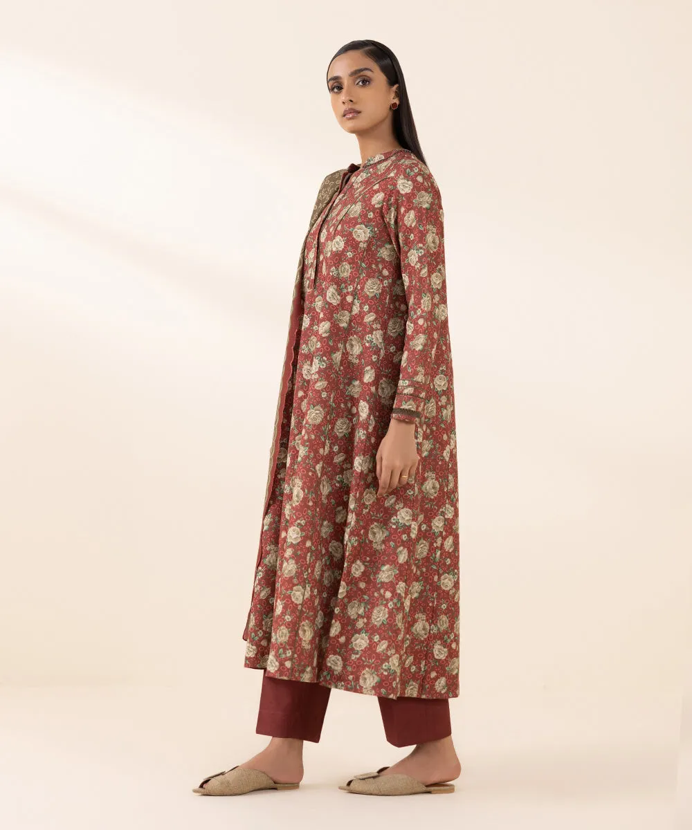3 Piece - Printed Khaddar Suit