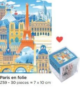 30 piece Cuzzle Kids Puzzle - Paris en Folie