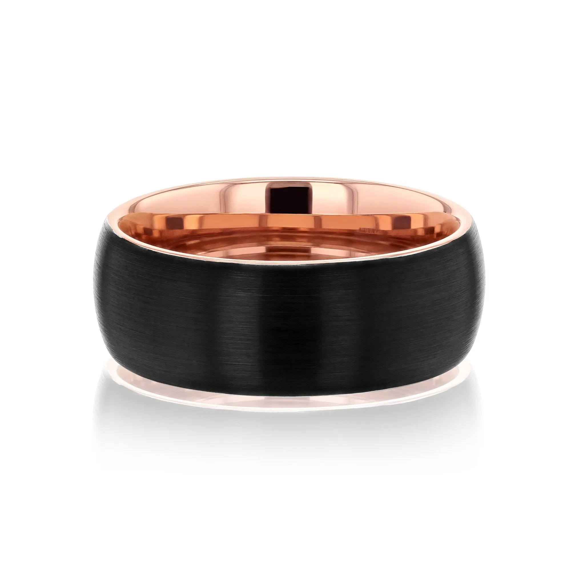 8mm Black Brushed Finish Men's Band