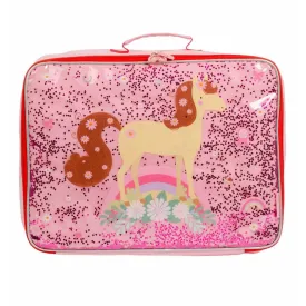 A Little Lovely Company Suitcase Glitter Horse