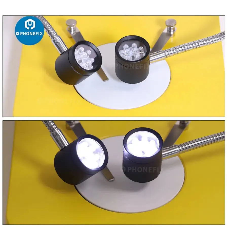 Adjustable LED Ring Side Light Illuminator Lamp For Stereo Microscope