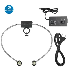 Adjustable LED Ring Side Light Illuminator Lamp For Stereo Microscope