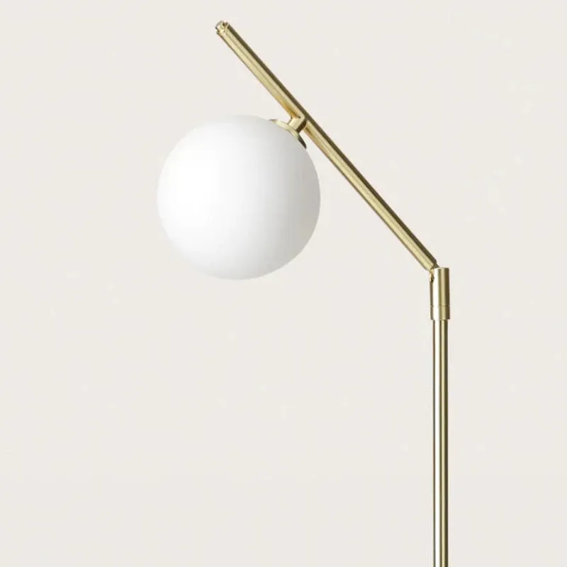 Adjustable Opal Orb Floor Lamp