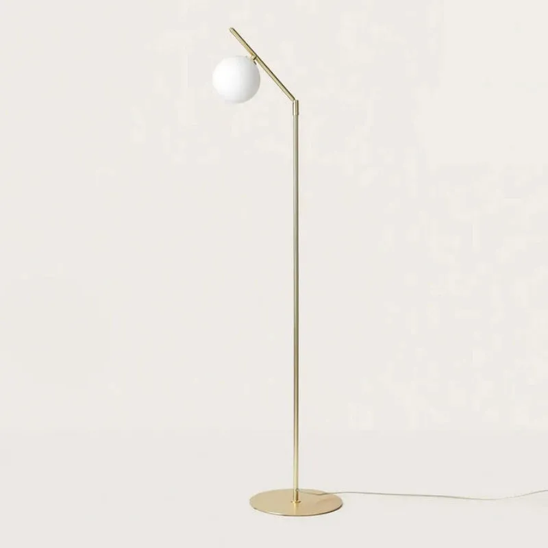 Adjustable Opal Orb Floor Lamp