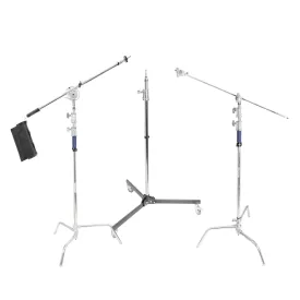 Advanced Stainless Steel Studio Light Stand Bundle Support System