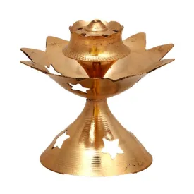 Agarbatti Stand - 2 x 2.5 Inches | Star Design Incense Stick Stand/ Agarbatti Holder/ Brass Agarbatti Stand for Pooja