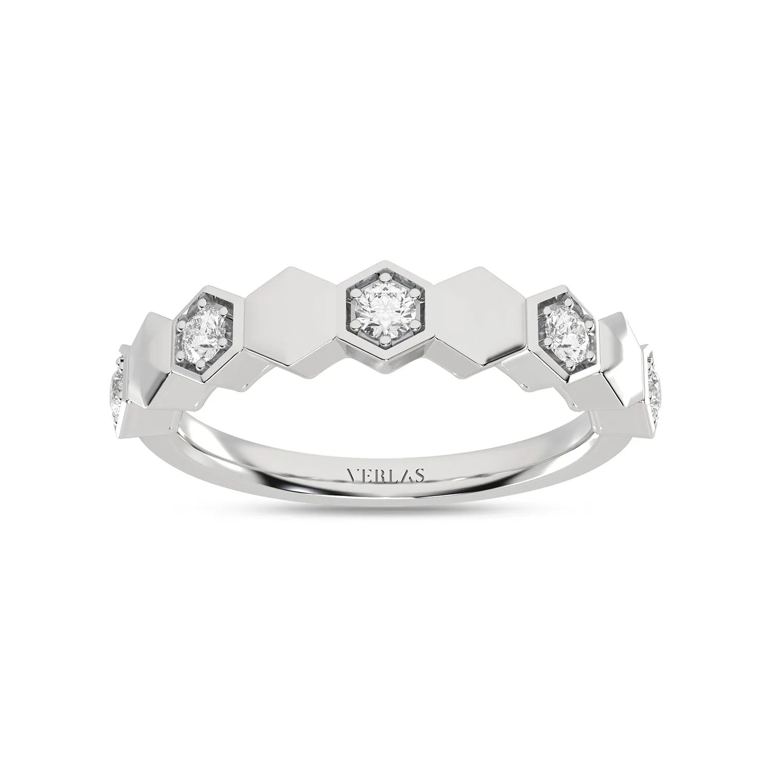 Alternating Diamonds Hexagon Band