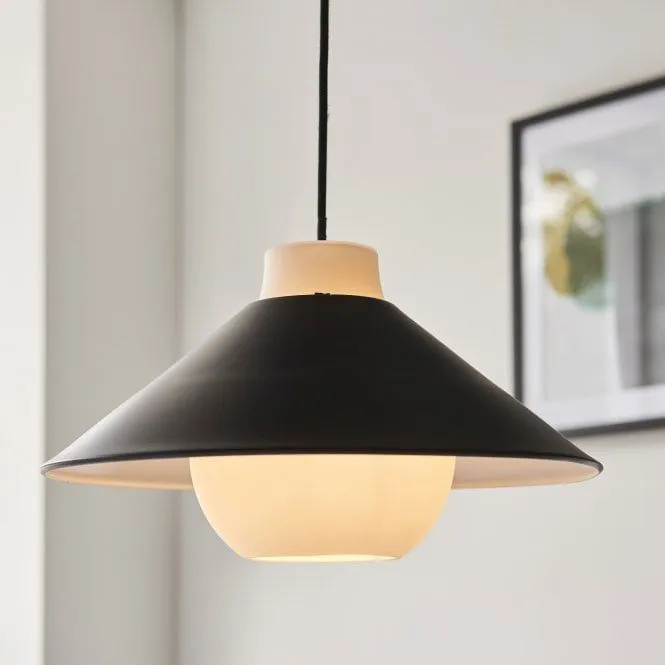 Anzio Pendant - Dome/Angled, Matt Black Finish