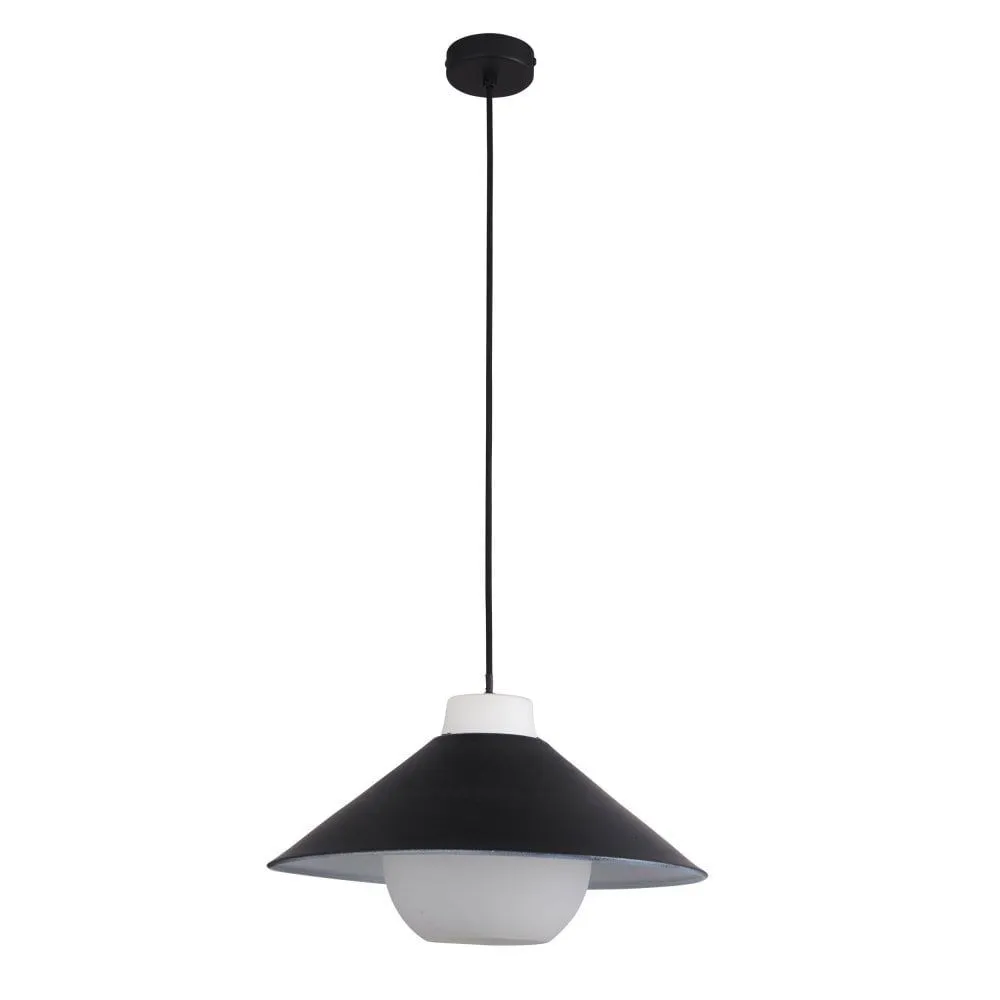 Anzio Pendant - Dome/Angled, Matt Black Finish