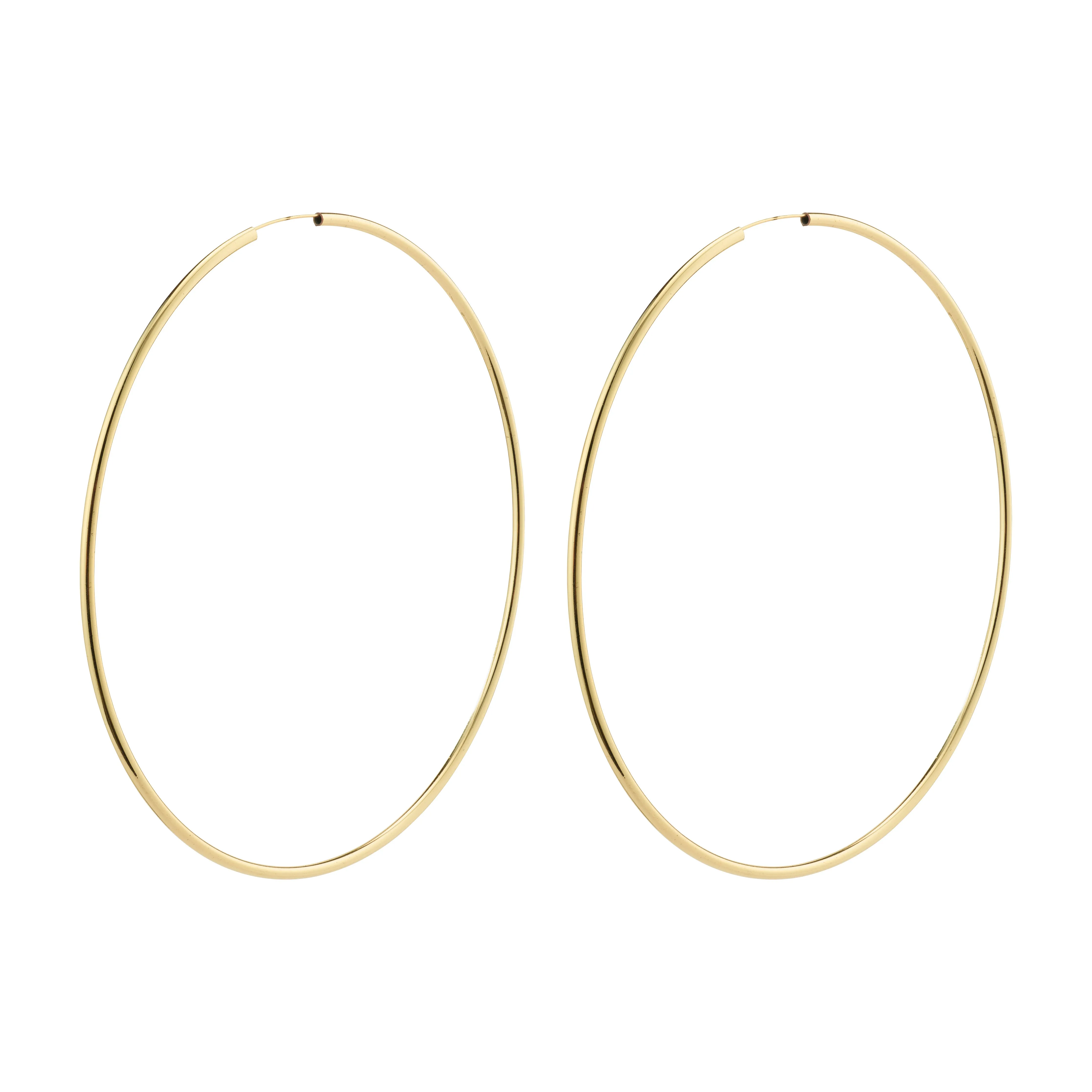 APRIL recycled mega hoop earrings gold-plated