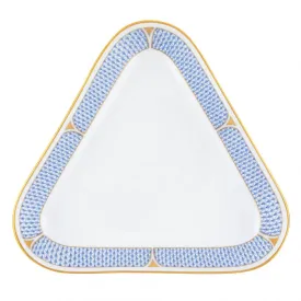 Art Deco Blue Triangle Dish