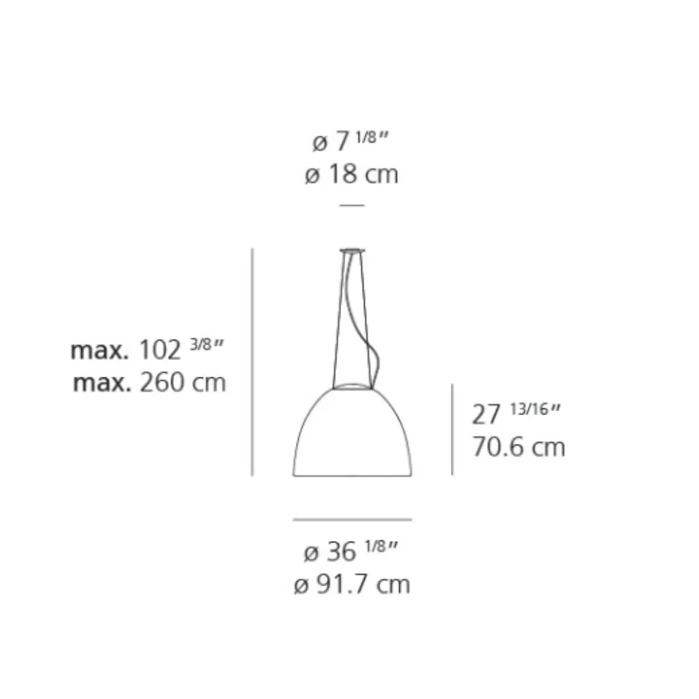 Artemide Nur 1618 suspension lamp LED