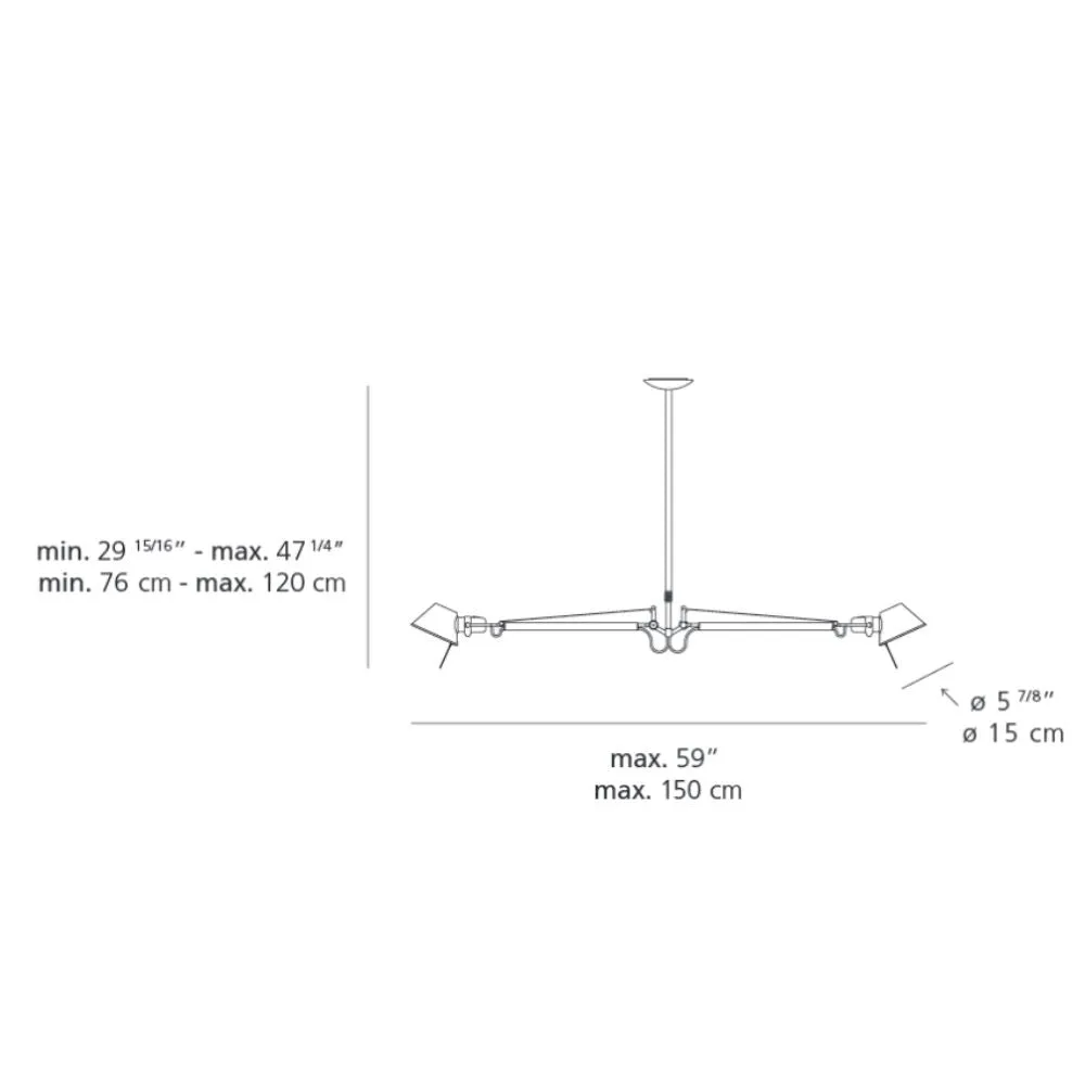 Artemide Tolomeo Double suspension lamp
