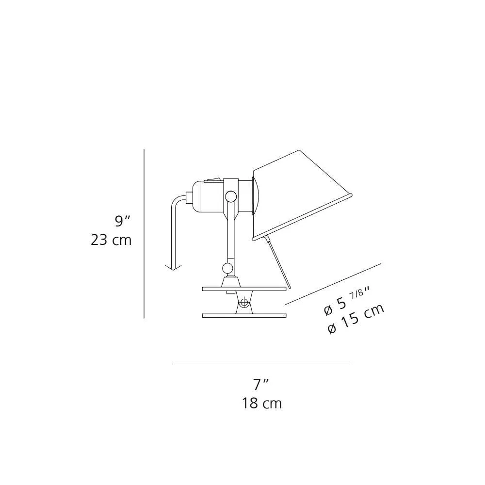 Artemide Tolomeo Pinza wall lamp LED 3000K