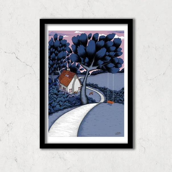 At Night Poster Art Print, 30x40cm