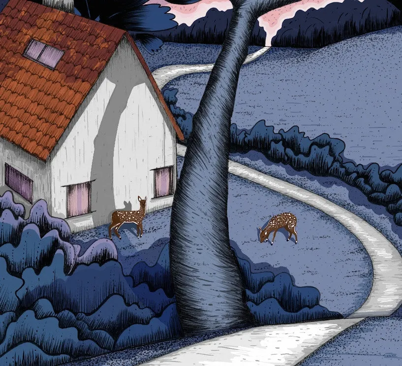 At Night Poster Art Print, 30x40cm
