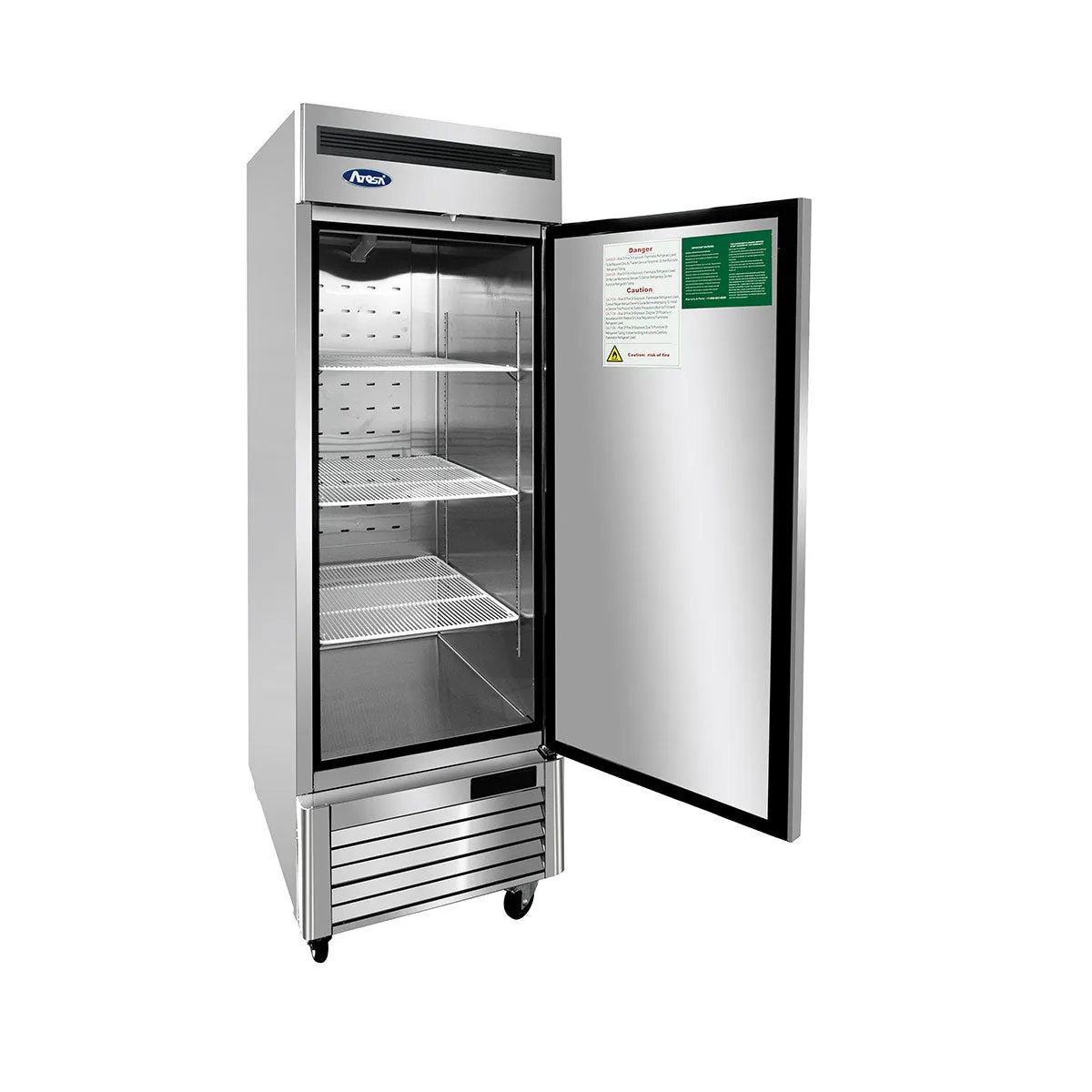 Atosa 27" Reach-In Freezer with 1 Solid Door & Bottom Mount Compressor