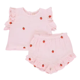 Baby Girls Roey 2-Piece Set - Strawberry Embroidery