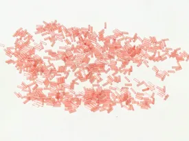 Baby Pink Transparent Pipe / Bugle Glass Seed Beads
