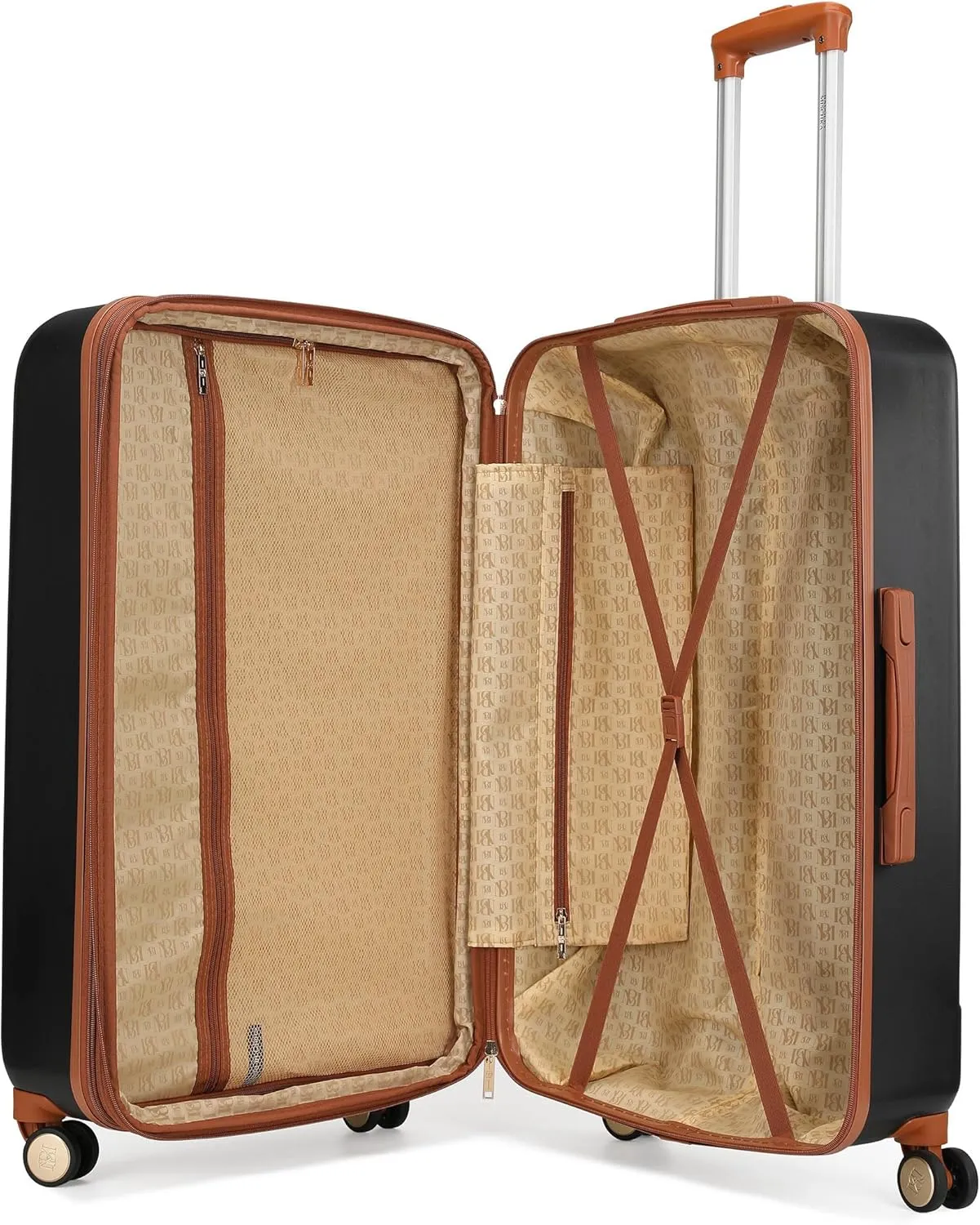 Badgley Mischka Mia Luggage Set   Madalyn Weekender   Belt Bag Bundle (Black)