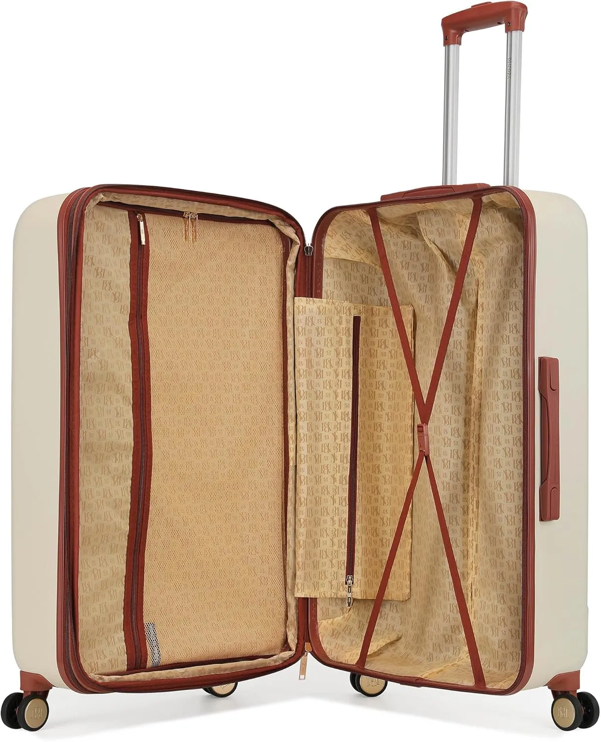 Badgley Mischka Mia Luggage Set   Madalyn Weekender   Belt Bag Bundle (Champagne)