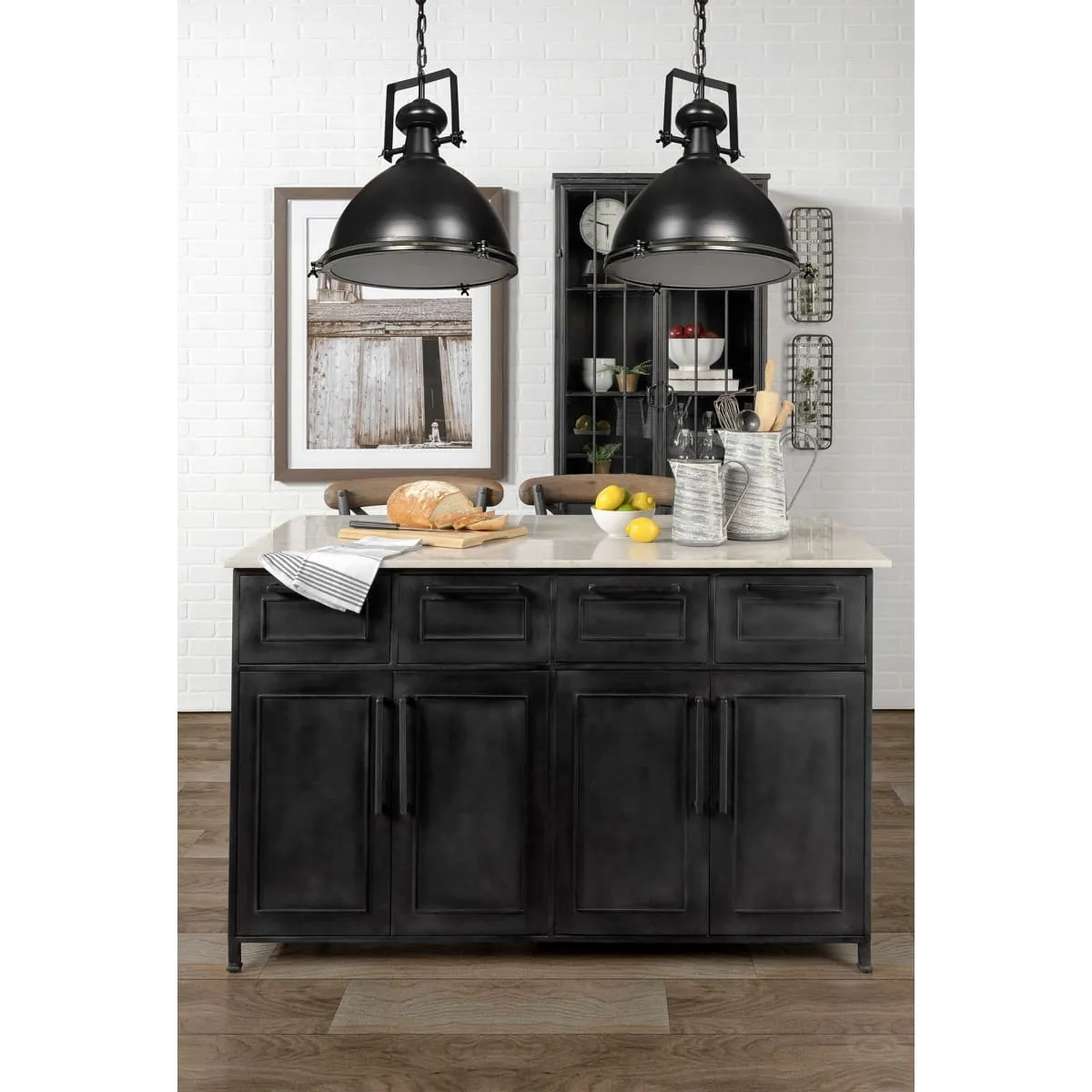 Bashaw Pendant Light Black Metal