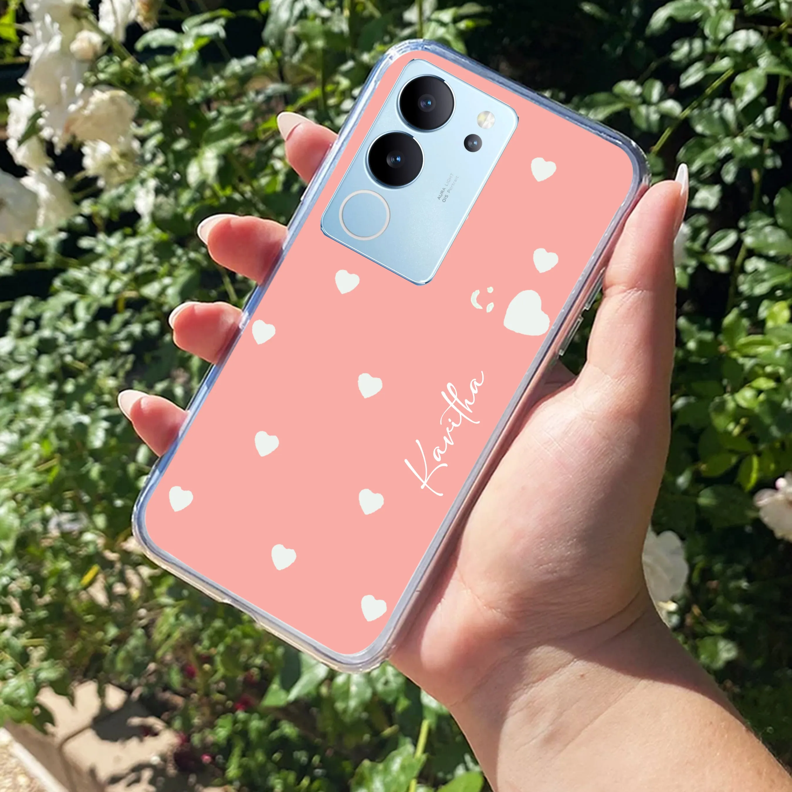 Be Loved Customize Transparent Silicon Case Peach For Vivo