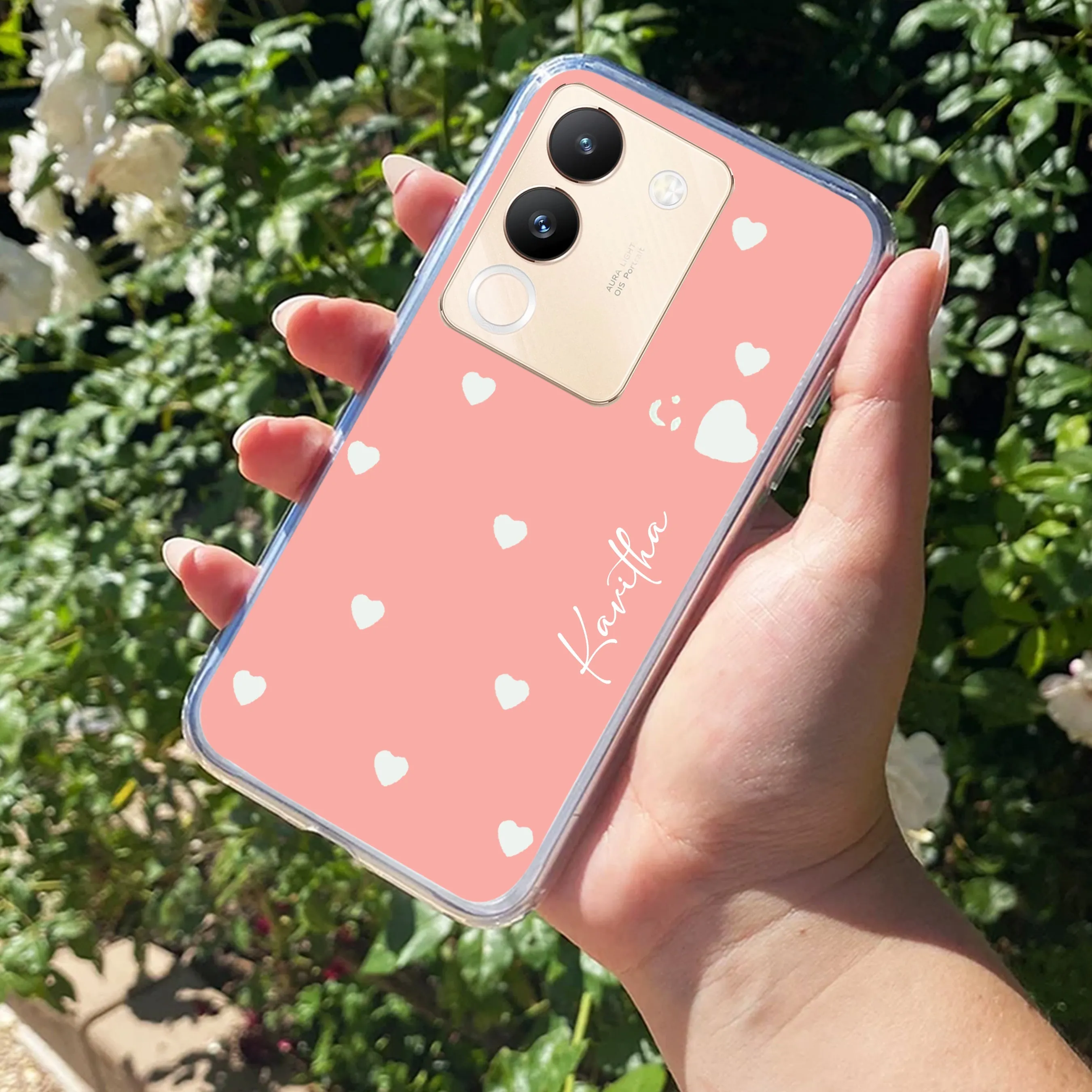 Be Loved Customize Transparent Silicon Case Peach For Vivo
