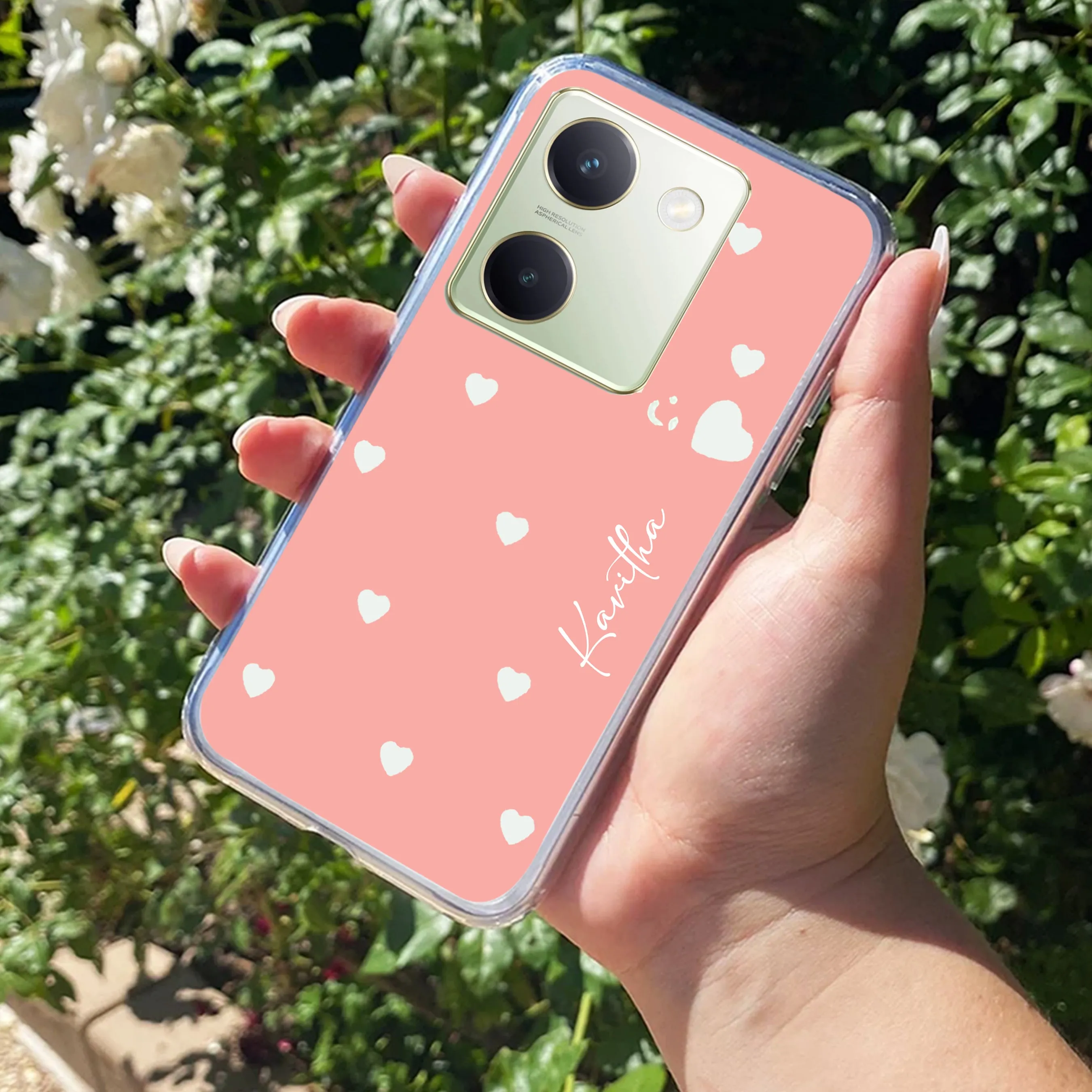 Be Loved Customize Transparent Silicon Case Peach For Vivo