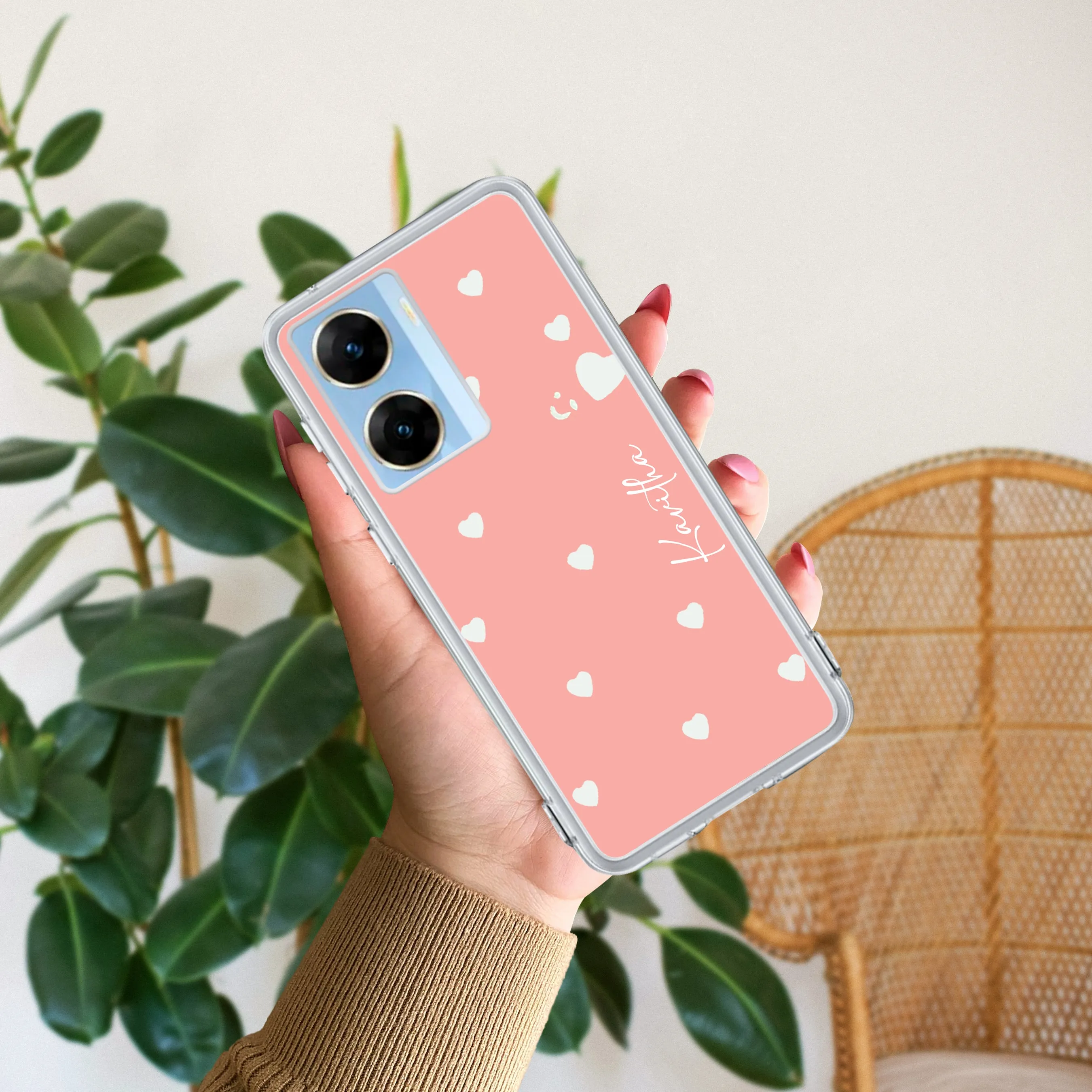 Be Loved Customize Transparent Silicon Case Peach For Vivo