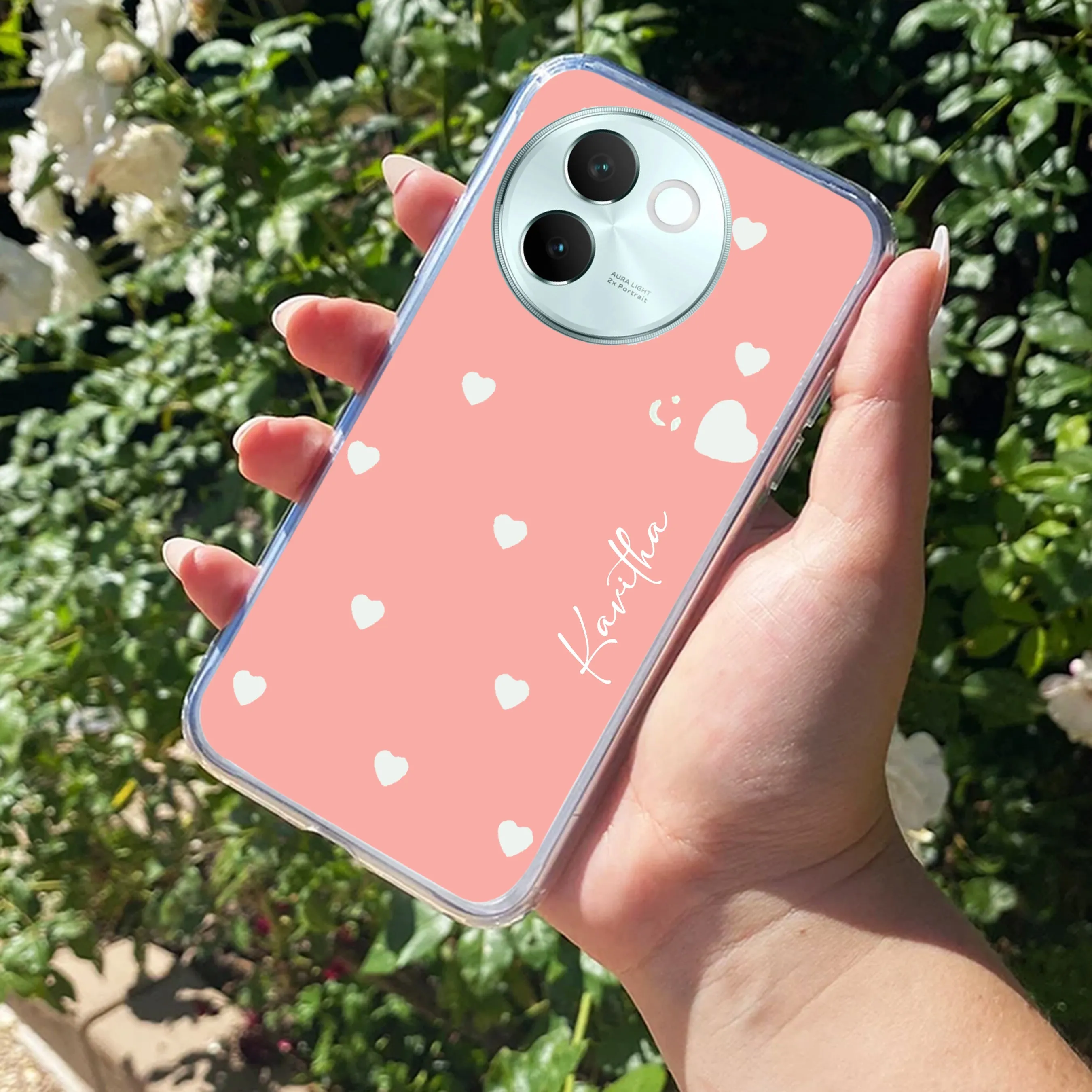Be Loved Customize Transparent Silicon Case Peach For Vivo