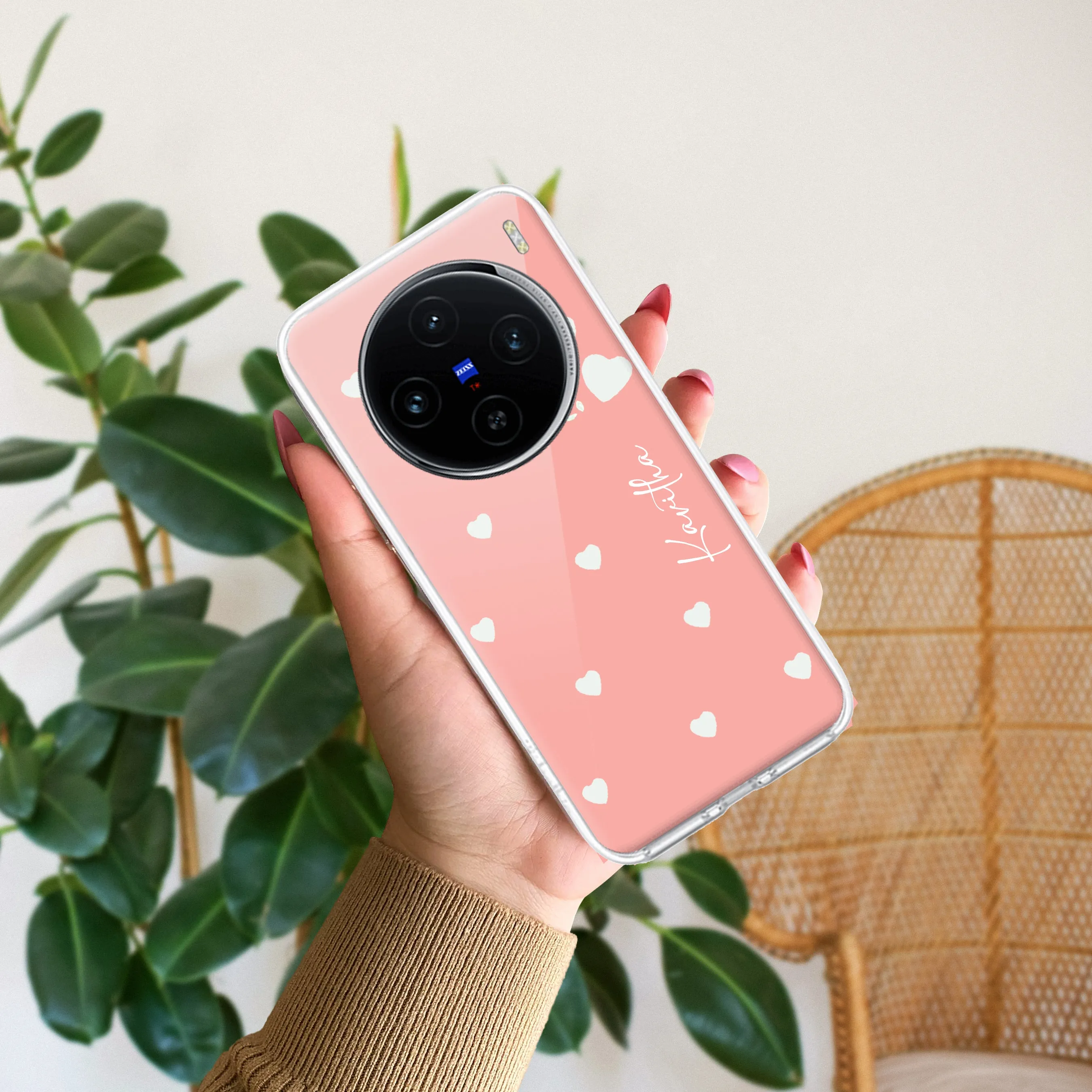 Be Loved Customize Transparent Silicon Case Peach For Vivo
