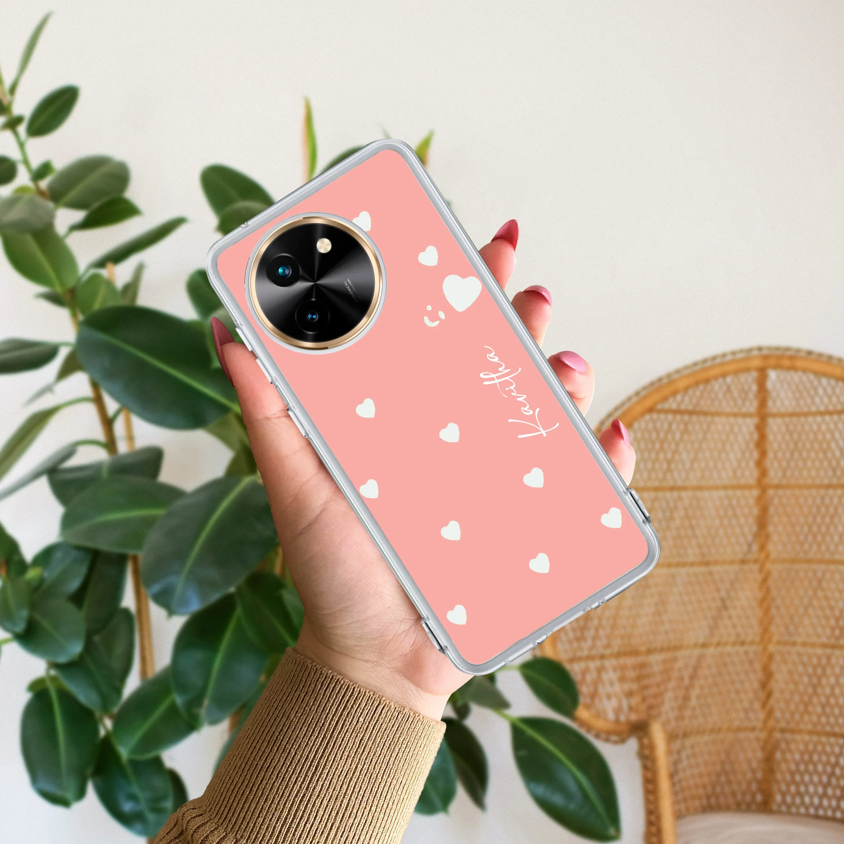 Be Loved Customize Transparent Silicon Case Peach For Vivo