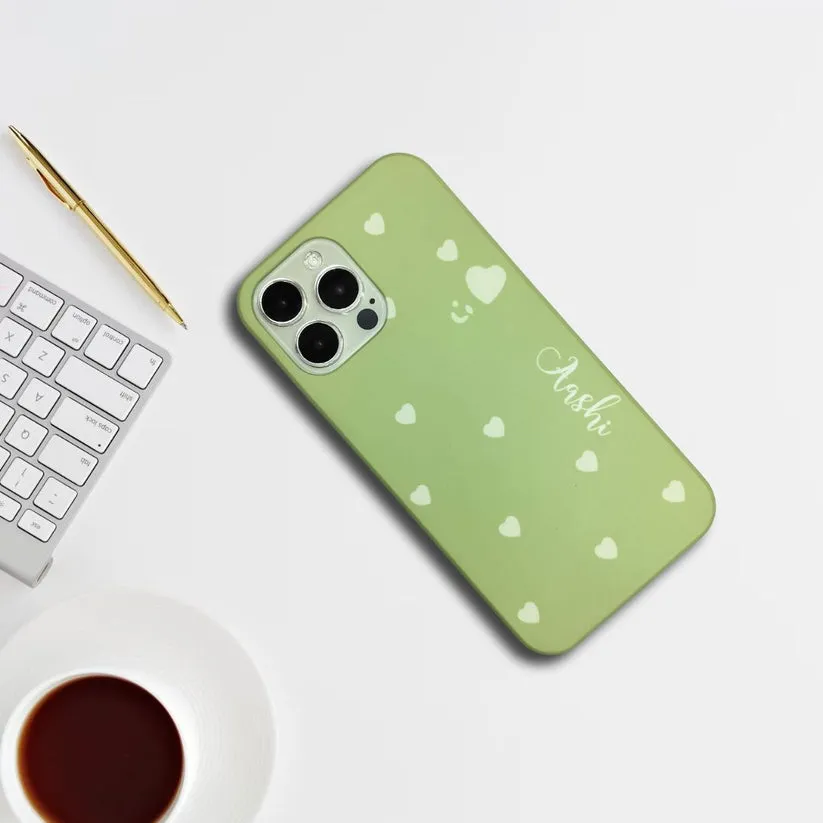 Be Loved Heart Phone Case Cover Mint Green