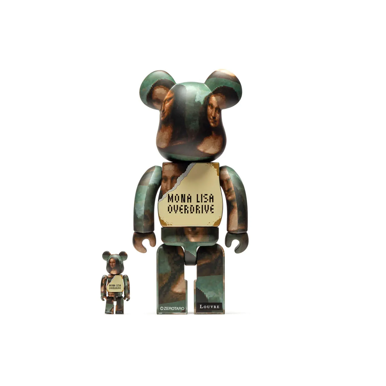 BEARBRICK 400% ZEROTARO MONA LISA OVERDRIVE 2-PACK