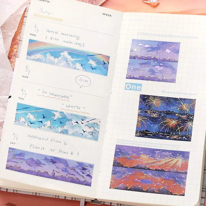 BGM Foil Stamping Masking Tape: Sky Encyclopedia - Twilight