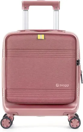 biaggi Runway Hybrid Expandable Underseat Carry-On  Lightweight TSA-Approved Polycarbonate Travel Bag, Perfect for Getaways & Long Weekends (Expandable Underseater, Pink)