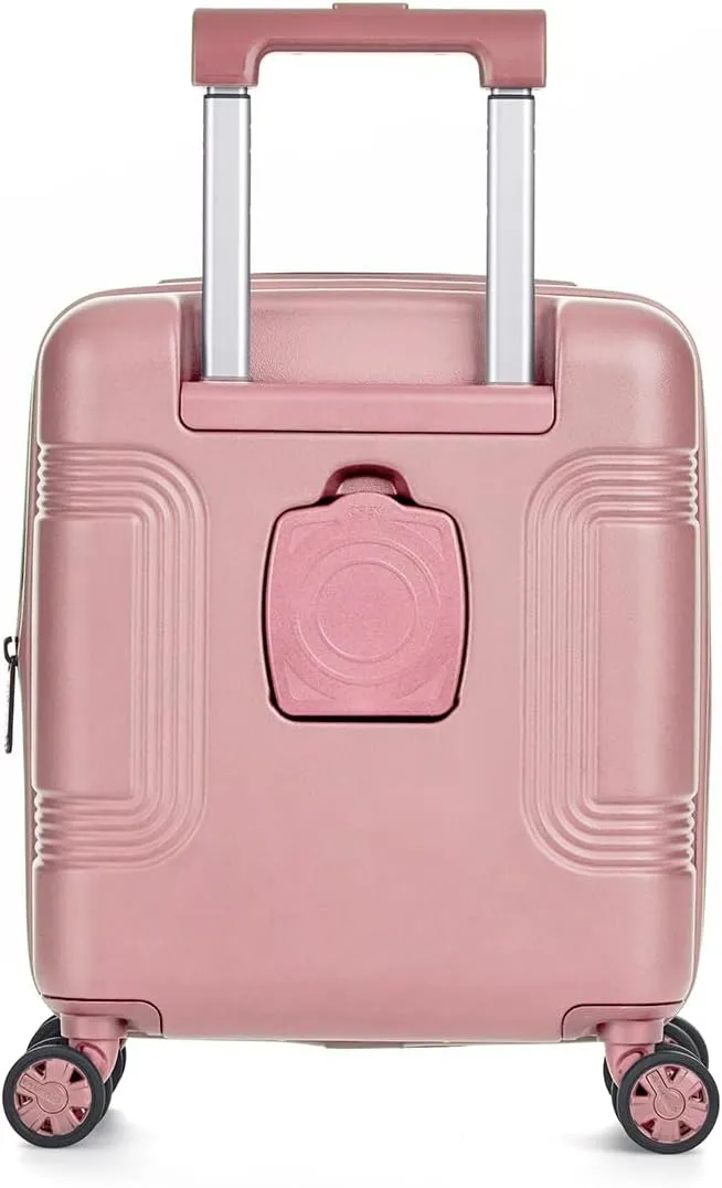 biaggi Runway Hybrid Expandable Underseat Carry-On  Lightweight TSA-Approved Polycarbonate Travel Bag, Perfect for Getaways & Long Weekends (Expandable Underseater, Pink)