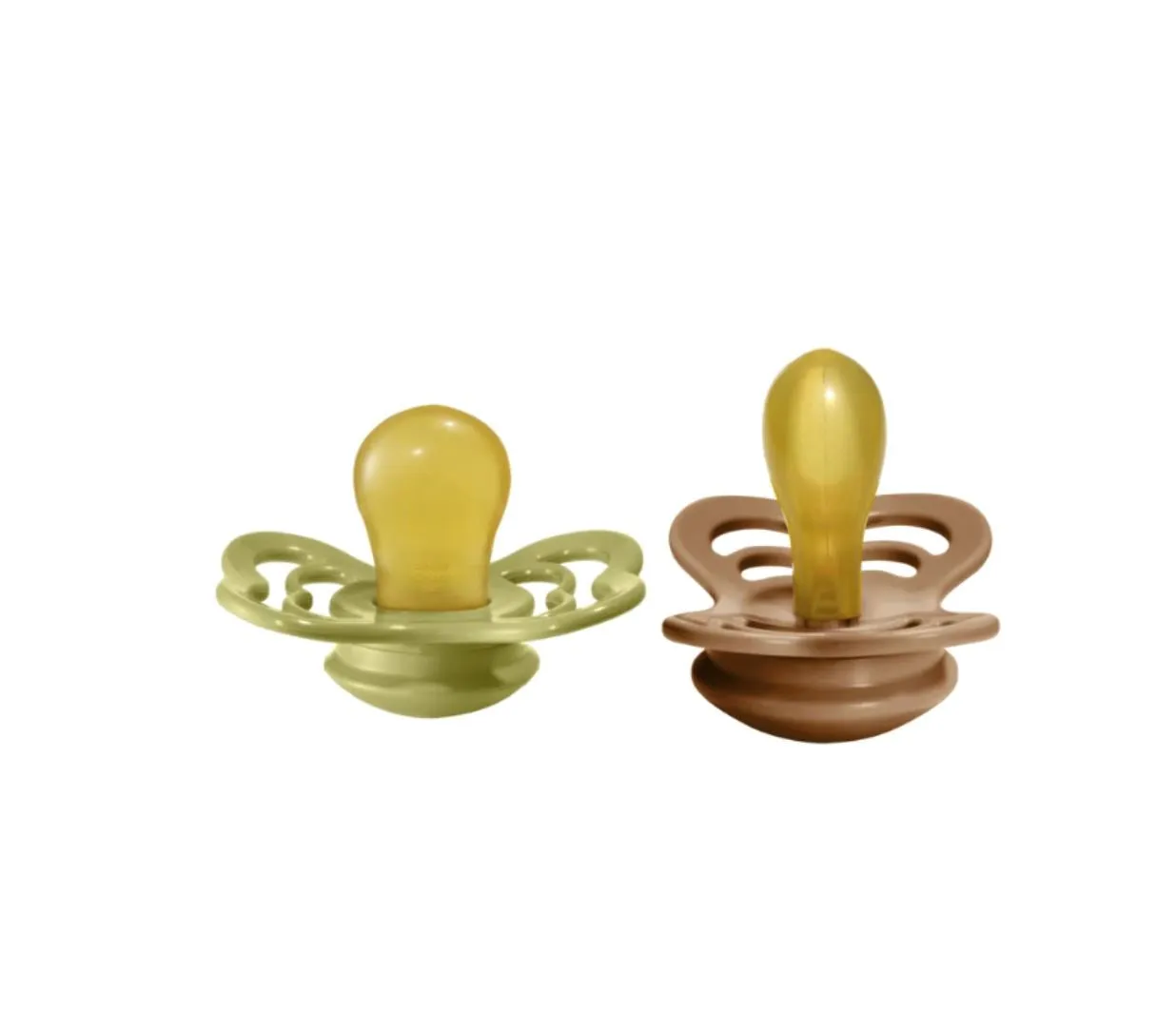 BIBS Dummies - Supreme Latex Colour 2 Pk Meadow/Earth