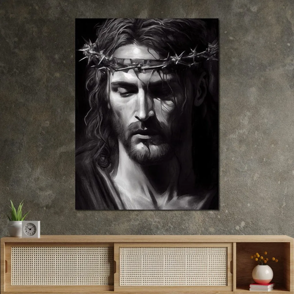 Black & White Jesus Portrait - Neal Hackett